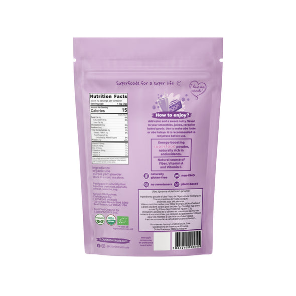 Organic Ube purple yam Powder - I LOVE ME attitude
