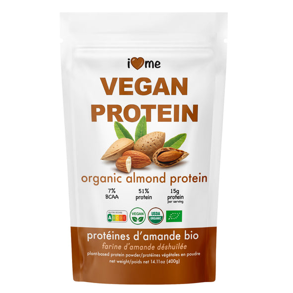 Organic Almond Vegan Protein Powder I Love Me attitude