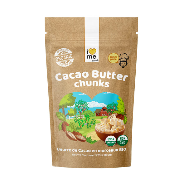 Organic Cacao Butter chunks I LOVE ME attitude